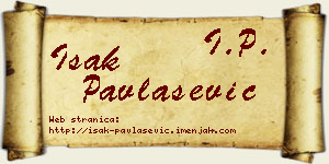 Isak Pavlašević vizit kartica